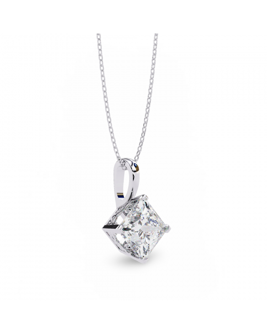 Princess Lab Grown Diamond Solitaire Pendant Princess Lab Grown Diamond Solitaire Pendant