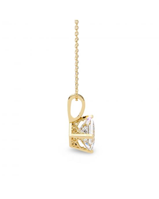 Princess Lab Grown Diamond Solitaire Pendant Princess Lab Grown Diamond Solitaire Pendant
