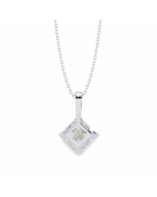 Princess Lab Grown Diamond Solitaire Pendant Princess Lab Grown Diamond Solitaire Pendant