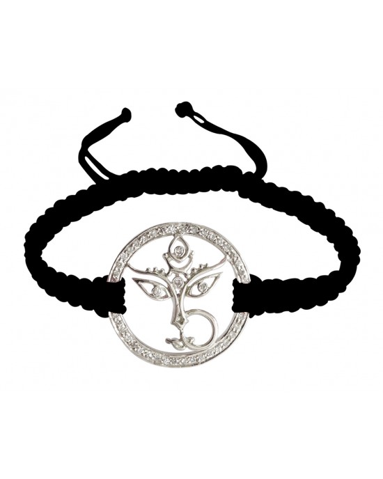 Durga Mata Bracelet with diamonds in silver Durga Mata Bracelet with diamonds in silver