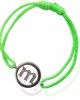 Lower Case Alphabets Bracelet with Diamonds in Silver on Size Adjustable Nylon Thread Lower Case Alphabets Bracelet with Diamonds in Silver on Size Adjustable Nylon Thread