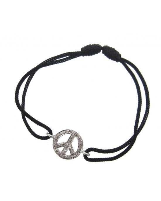 Peace Sign Diamond Bracelet Peace Sign Diamond Bracelet