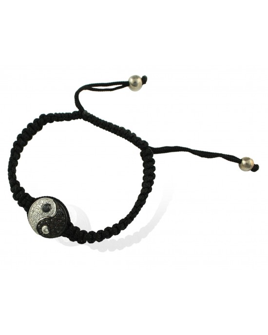 Yin Yang Bracelet White & Black Diamond Yin Yang Bracelet White & Black Diamond