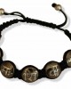 Om Namah Shivay Mantra Bracelet in Two Tone Silver Beads Om Namah Shivay Mantra Bracelet in Two Tone Silver Beads