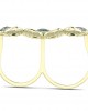 Remy Double finger Ring in Gold with diamonds, ruby & emerald Remy Double finger Ring in Gold with diamonds, ruby & emerald