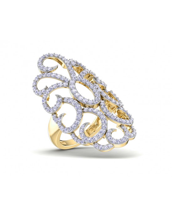 Unika Diamond Cocktail Ring in gold Unika Diamond Cocktail Ring in gold