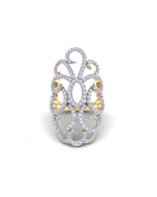 Unika Diamond Cocktail Ring in gold Unika Diamond Cocktail Ring in gold