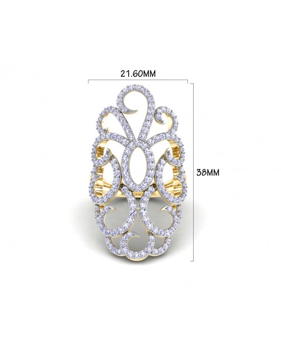 Unika Diamond Cocktail Ring in gold Unika Diamond Cocktail Ring in gold