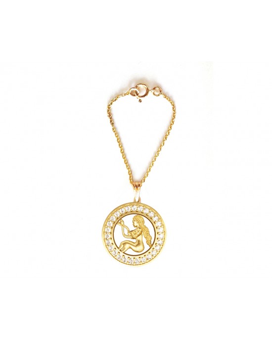 Pisces Zodiac Watch Charm in 14k gold with diamonds Pisces Zodiac Watch Charm in 14k gold with diamonds