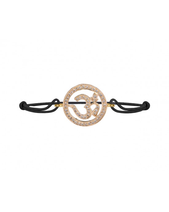 Om in Gold Bracelet with Diamonds Om in Gold Bracelet with Diamonds