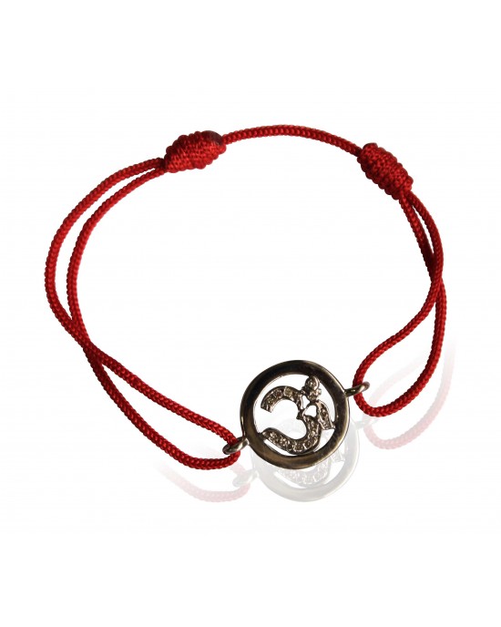 Om Diamond Bracelet in Silver Om Diamond Bracelet in Silver