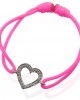 Heart Bracelet with Diamonds in Silver Heart Bracelet with Diamonds in Silver